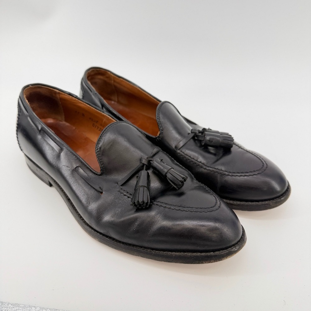 Brooks Brothers Loafers Mens 11 D Black Tassel Moc Toe Leather Dress Shoes 01925